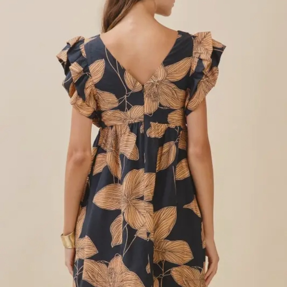 TCEC Black and Tan Floral Dress - Picture 5 of 6